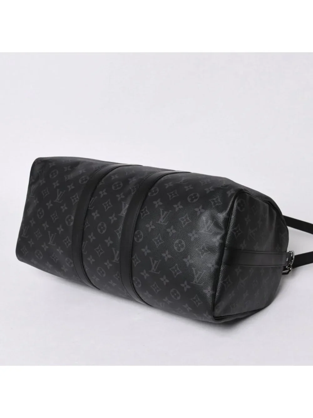 Louis Vuitton Keepall Bandouliere 45 Monogram Eclipse Canvas Black Leather